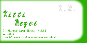 kitti mezei business card